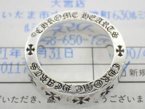 CHROME HEARTS 　　SPACER　６MM　FEVER　リング15.5号　★インボイス原本付属★正規品