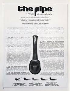 the pipe パイプ 喫煙具 広告 1960年代 欧米 雑誌広告 ビンテージ ポスター風 アドバタイジング インテリア LIFE アメリカ