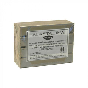 MODELING CLAY(モデリングクレイ)　PLASTALINA(プラスタリーナ)　粘土　グレイ　1Pound　3個セット