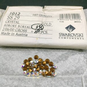 ☆ほぼ未使用 SWAROVSKI スワロフスキー ヴィンテージ ルース 1012 29SS 2/6gross Aurore Boreale オーロラボレアル 裸石 グルーデコ R-89