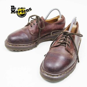 英国製　UK5　24cm相当　Dr.Martens　ドクターマーチン　4ホール　レザーシューズ　ブーツ　イギリス　ダークブラウン　茶　/U7262