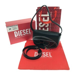 □□ DIESEL ディーゼル レザー クロスボディバッグ ショルダーバッグ X08396PR818 ブラック 目立った傷や汚れなし