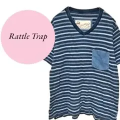 【ラトルトラップ】Rattle Trap♡綿100%♡ストライプ♡ Vネック♡М