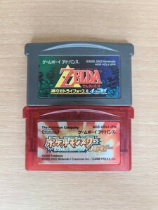 【ゲームボーイアドバンス】ポケットモンスタールビー　ゼルダの伝説~神々のトライフォース&4つの剣~　ソフトのみ