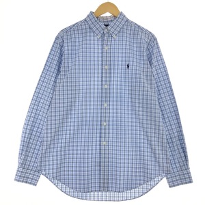 古着 ラルフローレン Ralph Lauren CLASSIC FIT 長袖 ボタンダウンチェックシャツ メンズL相当 /eaa474905