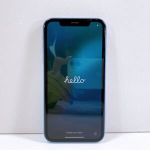 121【中古】Apple iPhone Xr A2106 ブルー アップル アイフォン GB不明 スマートフォン 携帯電話 スマホ 動作確認 初期化済み 現状品