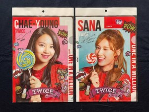 【ACF0832 】TWICE CHAE-YOUNG SANA 【 クリアファイル】