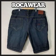 希少 ROCAWEAR ダメージ デニム ハーフパンツ 髭 超ビックサイズ 42