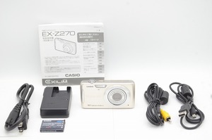 【適格請求書発行】CASIO カシオ EXILIM EX-Z270 コンパクトデジタルカメラ ゴールド【アルプスカメラ】241125j