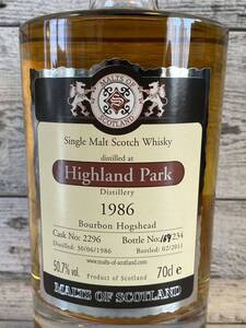 【コスパ良し！掘出し物！超熟ハイランドパーク】Highland Park 1986 24年／モルツ・オブ・スコットランド