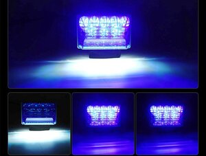 10個　LED サイドマーカー サイドランプ 角型 24V トラック　ダウンライト機能　ブルー　青　白　側面