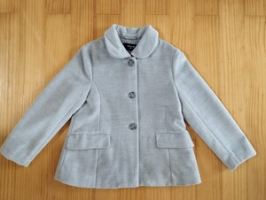 COMME CA ISM　コムサイズム　キッズ　130 コート　グレー　女児　子供服　上品　美品