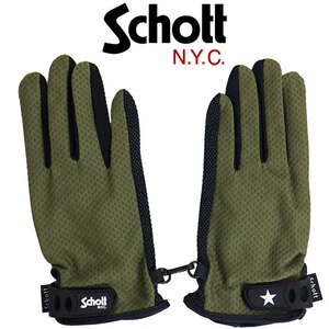 Schott (ショット) 3970028 SUMMER GLOVE サマーグローブ 310OLIVE S