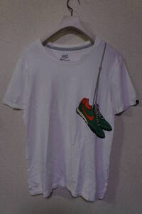 NIKE WAFFLE ナイキ 肩掛け ワッフル Tシャツ size S ホワイト 風車