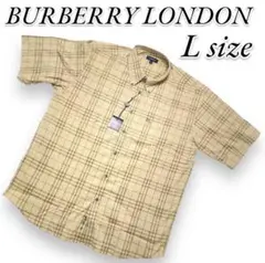 BURBERRY LONDON 未使用 ノバチェック シャツ タグ ベージュ L