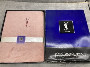 Z1a イヴサンローラン YVES SAINT LAURENT ボアシーツ ピンク シーツ 寝具 保管品 140×250㎝ 泰道リビング