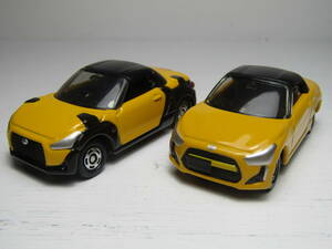 DAIHATU Copen 1/54 ダイハツ コペン イエロー 2代目 TOMIKA トミカ トランスポーター オープンカーセレクションセットバラシ 2台set 絶版 