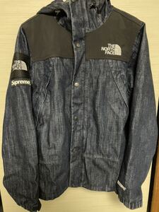 supreme north face denim dot shot jacket シュプリーム　美中古　レシート付き