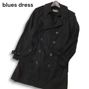 blues dress ブルードレス 通年 ベルテッド ミドル トレンチ コート Sz.S　メンズ 黒 日本製　I4T03211_A#O