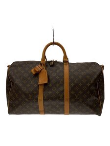 LOUIS VUITTON◆キーポル・バンドリエール50_モノグラム・キャンバス_BRW/PVC/BRW/総柄