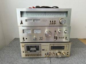 td1059140/Technics テクニクス アンプ カセットデッキ チューナー オーディオ機器 3点まとめ ST-7300Ⅲ SU-7300Ⅱ M30