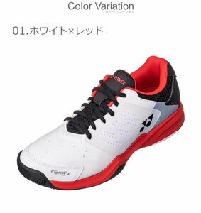 最新モデル 未使用タグ付 ヨネックス YONEX テニスシューズ オムニクレー 砂入り人工芝コート用 パワークッション105 SHT105 3E 23.5cm