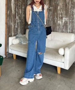 「JEANASIS」 オーバーオール SMALL ブルー レディース