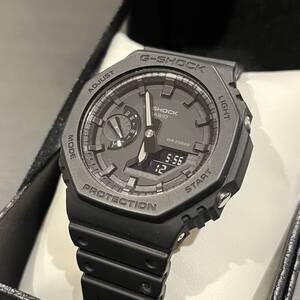 良品☆ G-SHOCK GA-2100-1A1JF オールブラックモデル カーボンコアガード構造 薄型 デジアナ アナログデジタル 正規品 カシオ CASIO 5611