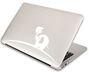 MacBook ステッカー シール Baby Elephant (ホワイト) (13インチ)