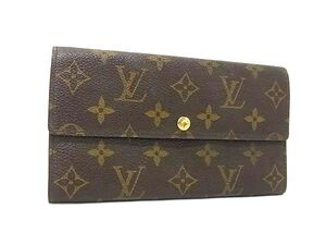 1円 ■美品■ LOUIS VUITTON ヴィトン M61725 モノグラム ポシェット ポルトモネクレディ 二つ折り 長財布 ウォレット ブラウン系 FE7102