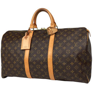 ルイ・ヴィトン Louis Vuitton キーポル 50 ハンドバッグ ビジネス ボストンバッグ モノグラム ブラウン M41426 レディース 【中古】