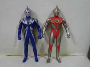 バンダイ ウルトラヒーローシリーズEX ニセウルトラマンガイア ニセウルトラマンアグル 2種 ソフビ 17センチ