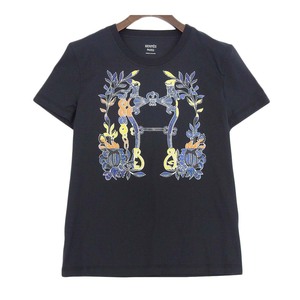 エルメス Della Cavalleria デッラ カヴァッレリア Tシャツ レディース ネイビー（濃紺） HERMES 中古 【アパレル・小物】