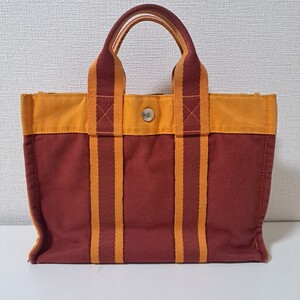 エルメス HERMES フールトゥ ハンドバッグ キャンバス トートバッグ