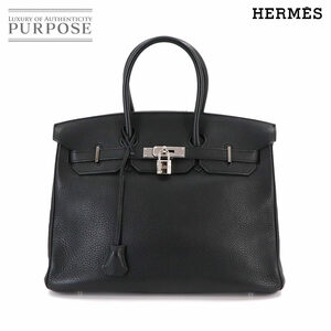 エルメス HERMES バーキン35 ハンド バッグ トリヨンクレマンス ブラック □L刻印 シルバー 金具 Birkin 35 90229991