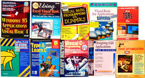 新古品 英文 VisualBasic, Visual C++, C, FoxPro, GUI, TSR Turbo Pascal, English PC Tutorial Books