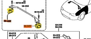 ★希少 未使用 純正 マツダ フロント ストラット バー ブラケット 左右 ユーノス ロードスター NB6C NB8C Mazda MX-5 Miata