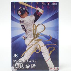 CD539 プロ野球チップス 塩見泰隆 金箔サイン スターカード