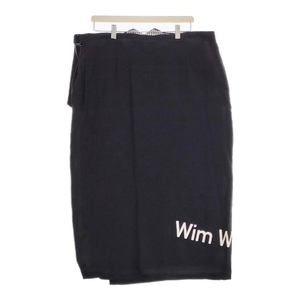 Yohji Yamamoto POUR HOMME WPTペグトップS WIM PT PEGTOP SKIRT ラップスカート 24AW 黒 ヨウジヤマモトプールオム 4-0929T 248157