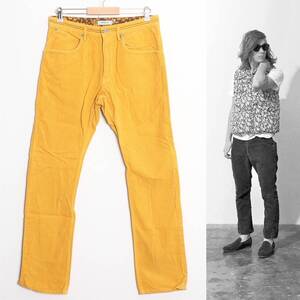 nonnative 13SS DWELLER 5P JEANS COTTON CORD OVERDYED 3 コーデュロイ ワークパンツ 製品染め加工 ウォッシュ オーバーダイ イエロー美品