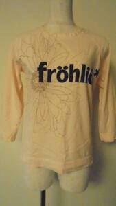 RNA frohlich ラグラン Tシャツ ロンT ピンク 両面プリント