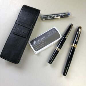 万年筆 筆記用具 パイロット PILOT PERKER ペン先 18金　18K 文房具 部品取り　インク　ケース　W-0530-01