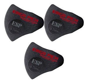 ★ESP ERGO PICK 07 [0.7mm] 人間工学に基づいて設計された新発想 ピック 3枚セット★新品/メール便