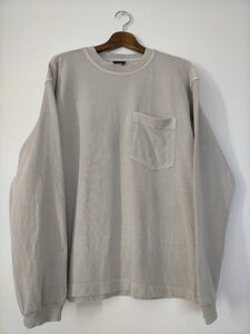 90s USA製 ビンテージ GRAMICCI グラミチ ビッグシルエット ポケット付き 長袖Tシャツ ロンT 無地 S ★オールドアウトドア古着