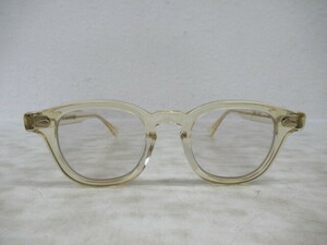 ◆S405.JULIUS TART OPTICAL ジュリアス タート オプティカル PL-002R 46/22 日本製 眼鏡 メガネ 度なし サングラス/中古
