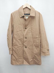 ◇ ◎ B MING LIFE STORE by BEAMS シンプル 無地 2WAY 長袖 ステンカラーコート サイズS ライトブラウン メンズ P