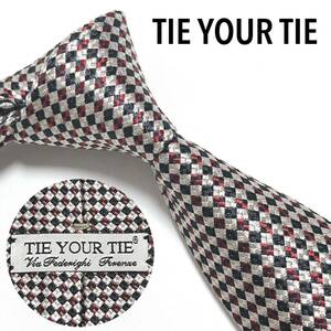 TIE YOUR TIE タイユアタイ 美品 ネクタイ 最高級シルク ナロータイ