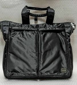 美品 PORTER 2WAY トートバッグ ポーター バッグ タンカー TANKER ブラック