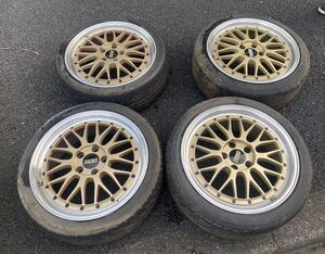 S1003bbs 希少美 BBS LM 18インチ アルミ ホイール LM095H 7.5J +45x2 LM078 8J +35x2 PCD114.3 5H 