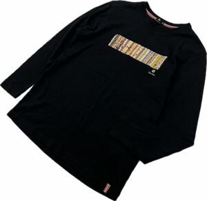 Paul Smith ☆ ブランドカラー ボックス プリント ロンT 長袖 Tシャツ ブラック M おしゃれ 大人カジュアル モード ポールスミス■S2838